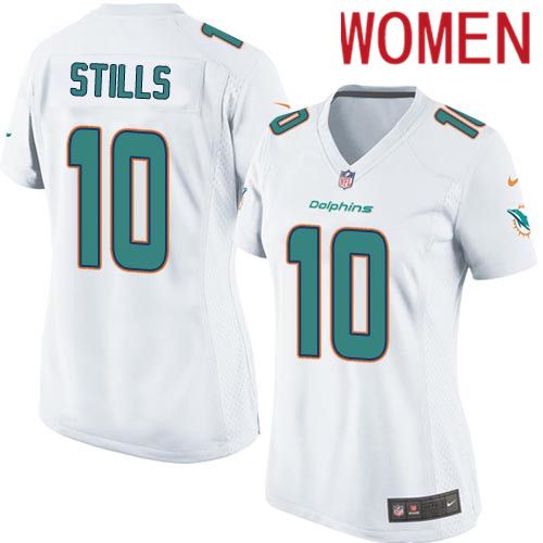 Women Miami Dolphins 10 Kenny Stills Nike White Game NFL Jersey